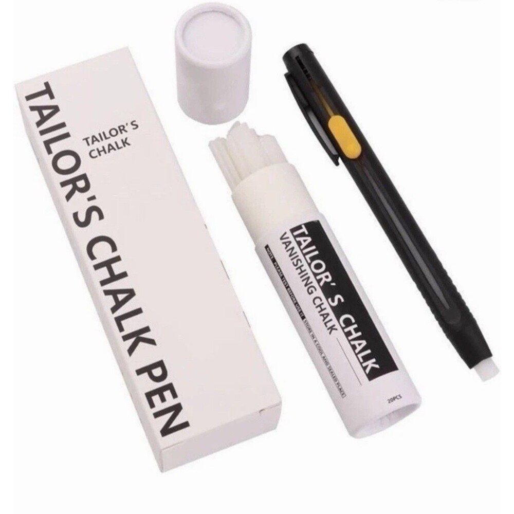 Tailor Vanishing Chalk Pen with Refills Sewing Fabric Marking Tool Brand New
